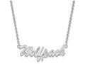 LogoArt Sterling Silver North Carolina State University Medium Pendant Necklace