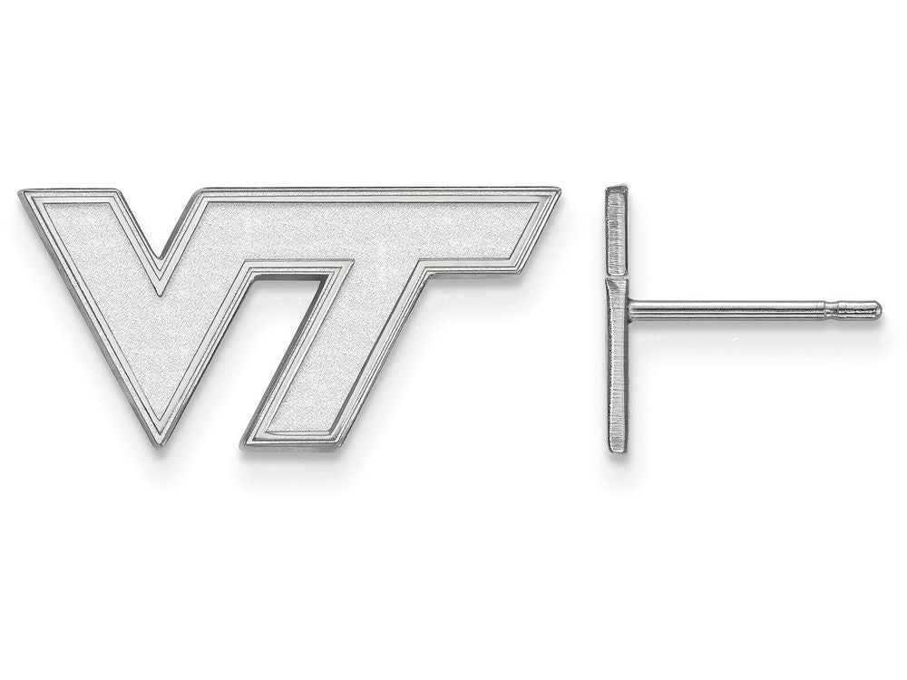 LogoArt Sterling Silver Virginia Tech Xs Post Earrings