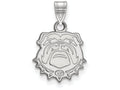 LogoArt Sterling Silver University Of Georgia Small Pendant Necklace