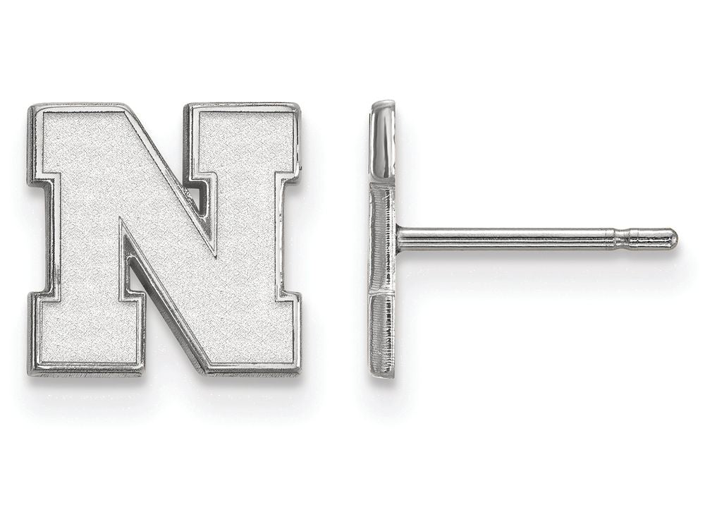 LogoArt Sterling Silver University Of Nebraska Xs Earrings Post