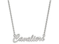 LogoArt Sterling Silver University Of Virginia Medium Pendant Necklace