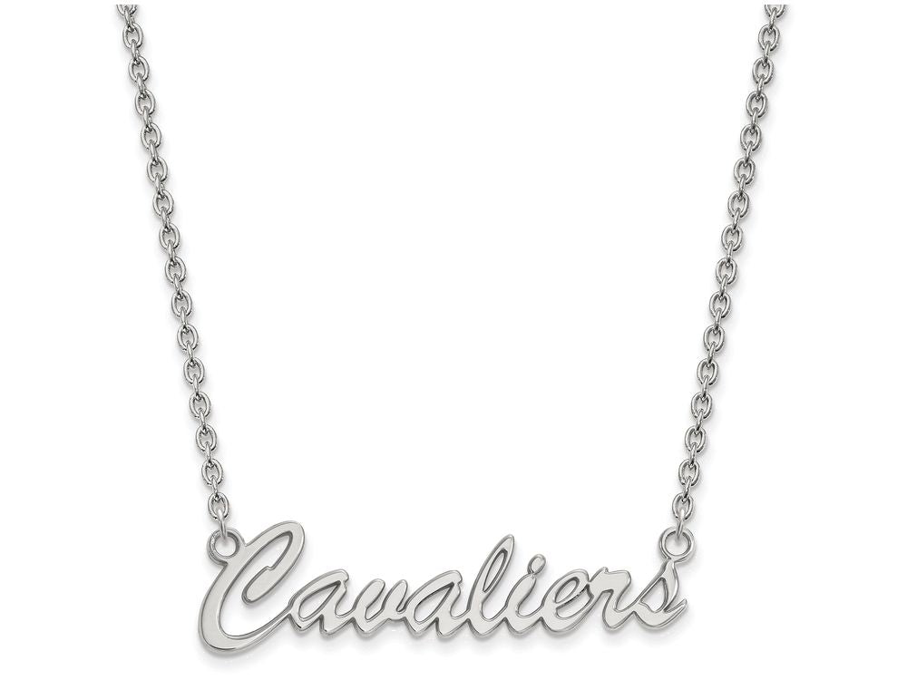 LogoArt Sterling Silver University Of Virginia Medium Pendant Necklace