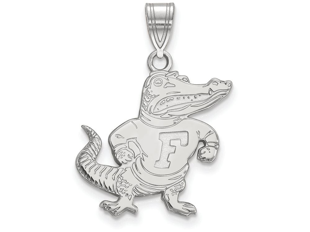 LogoArt Sterling Silver University Of Florida Large Pendant Necklace