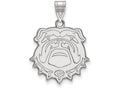 LogoArt Sterling Silver University Of Georgia Large Pendant Necklace