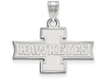 LogoArt Sterling Silver University Of Iowa Small Pendant Necklace
