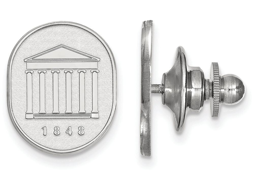 LogoArt Sterling Silver University Of Mississippi Crest Lapel Pin