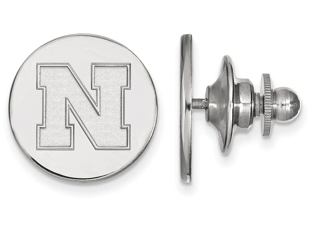 LogoArt Sterling Silver University Of Nebraska Disc Lapel Pin