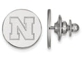 LogoArt Sterling Silver University Of Nebraska Disc Lapel Pin