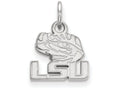 LogoArt Sterling Silver Louisiana State University Xs Pendant Necklace