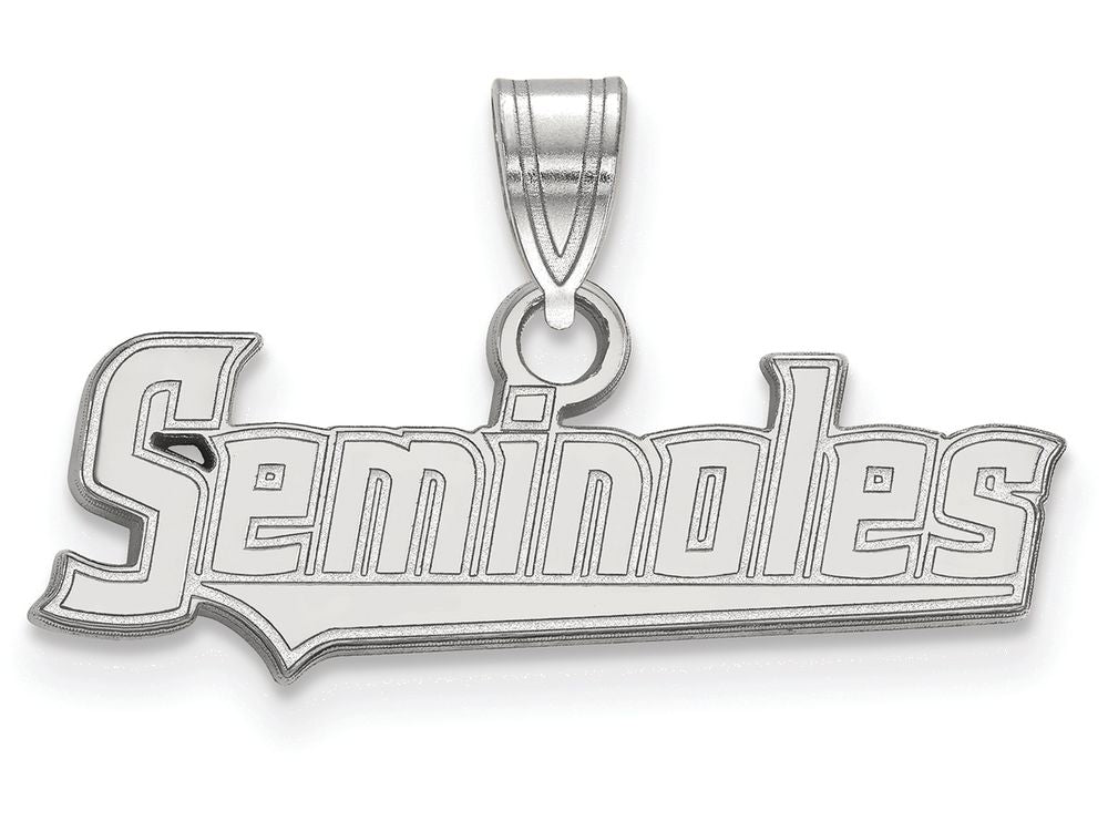 LogoArt Sterling Silver Florida State University Small Pendant Necklace