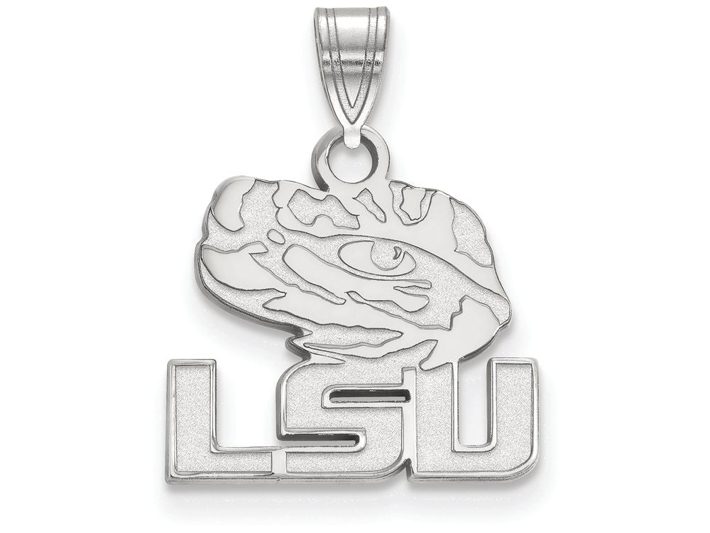 LogoArt Sterling Silver Louisiana State University Small Pendant Necklace