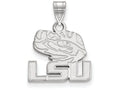 LogoArt Sterling Silver Louisiana State University Small Pendant Necklace