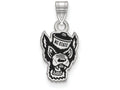 LogoArt Sterling Silver North Carolina State University Small Enamel Pendant Necklace