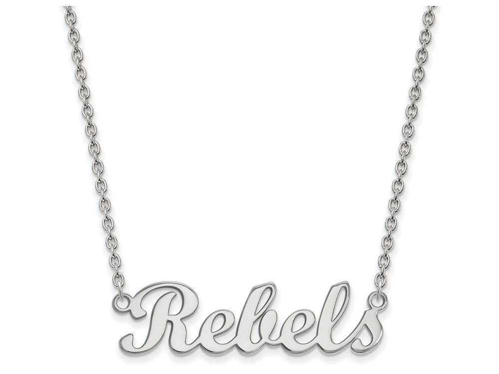 LogoArt Sterling Silver University Of Mississippi Small Pendant Necklace