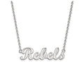LogoArt Sterling Silver University Of Mississippi Small Pendant Necklace