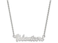 LogoArt Sterling Silver University Of Tennessee Medium Pendant Necklace