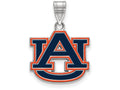LogoArt Sterling Silver Auburn University Medium Enamel Pendant Necklace
