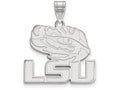 LogoArt Sterling Silver Louisiana State University Large Pendant Necklace