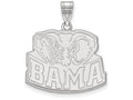 LogoArt Sterling Silver University Of Alabama Large Pendant Necklace