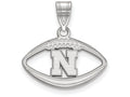 LogoArt Sterling Silver University Of Nebraska Pendant Necklace In Football