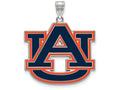 LogoArt Sterling Silver Auburn University XL Enamel Pendant Necklace