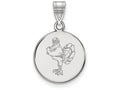 LogoArt Sterling Silver Virginia Tech Medium Disc Pendant Necklace