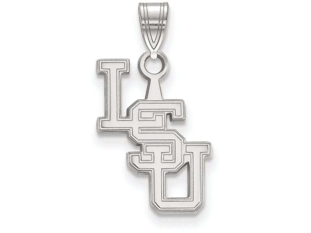 LogoArt Sterling Silver Louisiana State University Small Pendant Necklace