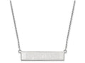 Logoart 925 Sterling Silver Michigan State University Small Bar Necklace