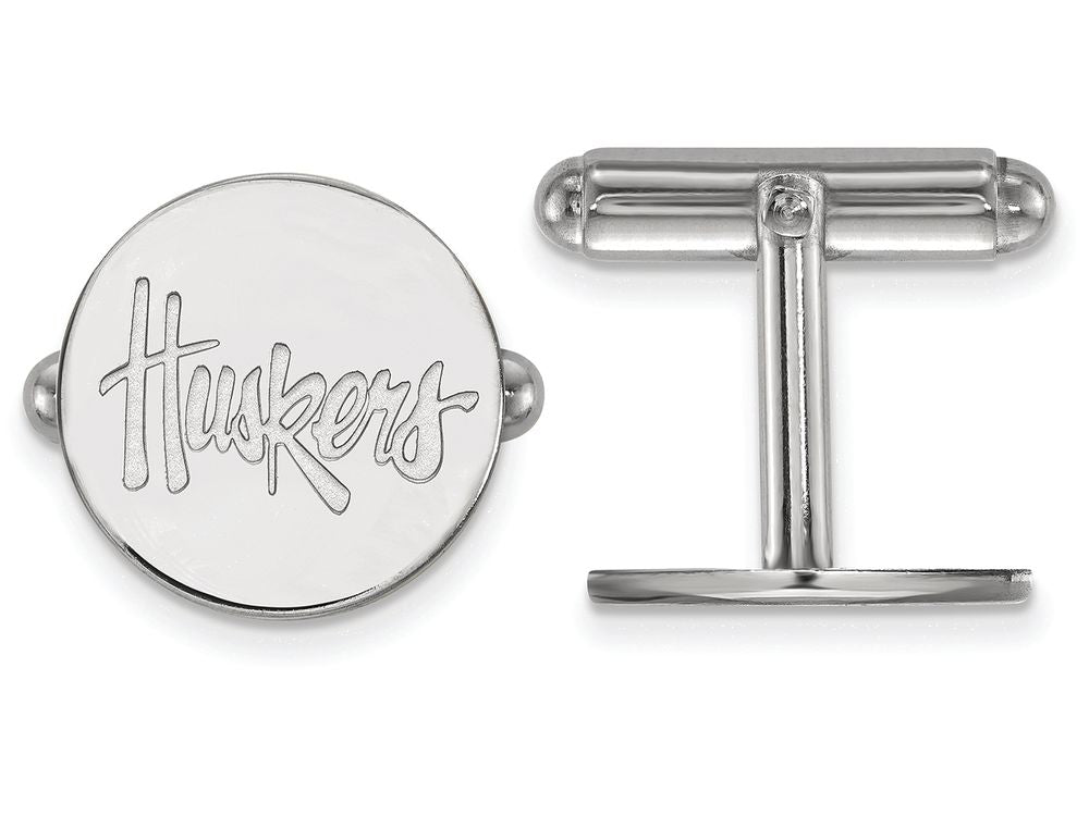 LogoArt Sterling Silver University Of Nebraska Cuff Links