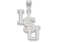 LogoArt Sterling Silver Louisiana State University Large Pendant Necklace