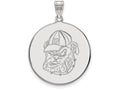 LogoArt Sterling Silver University Of Georgia XL Disc Pendant Necklace