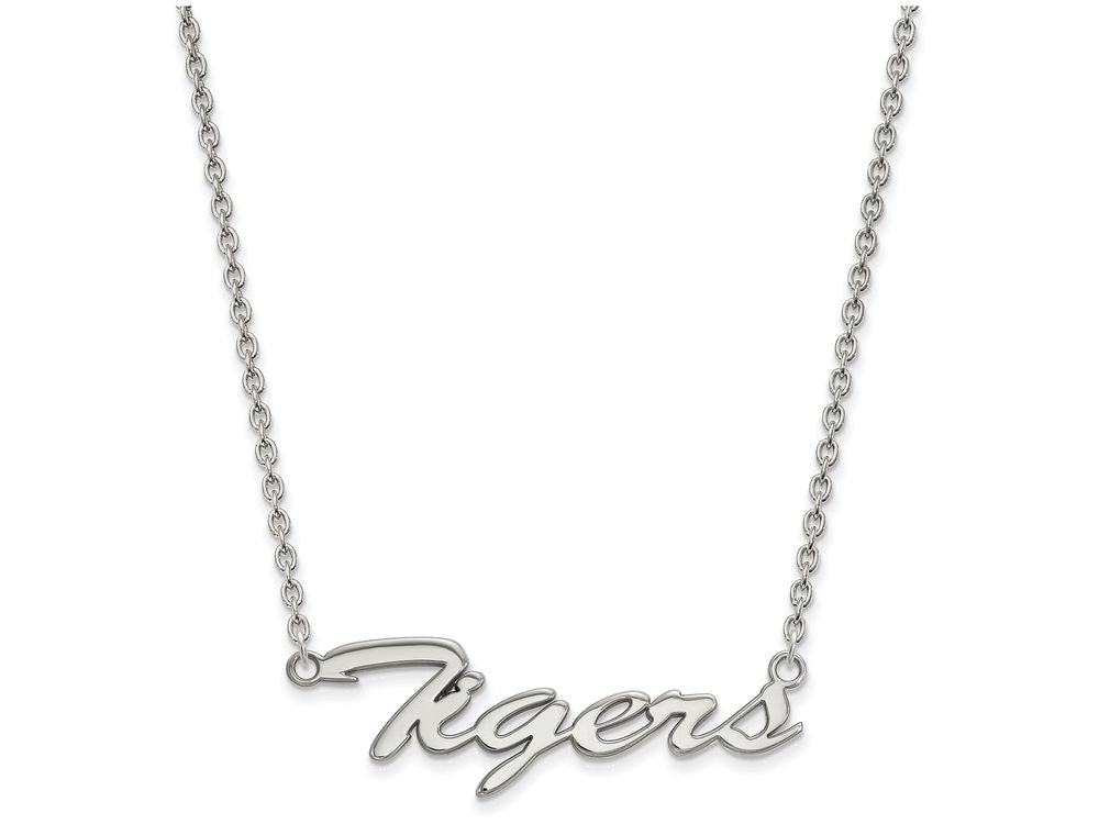 LogoArt Sterling Silver Louisiana State University Medium Pendant Necklace