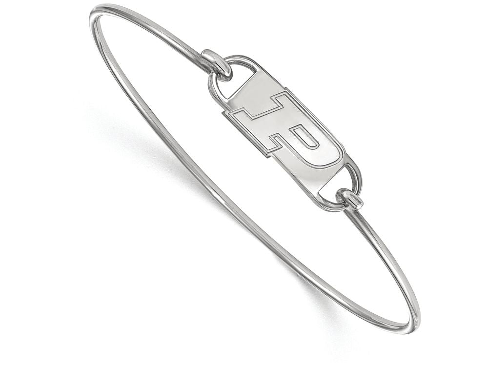 Logoart 925 Sterling Silver Purdue University Small Center Wire Bangle