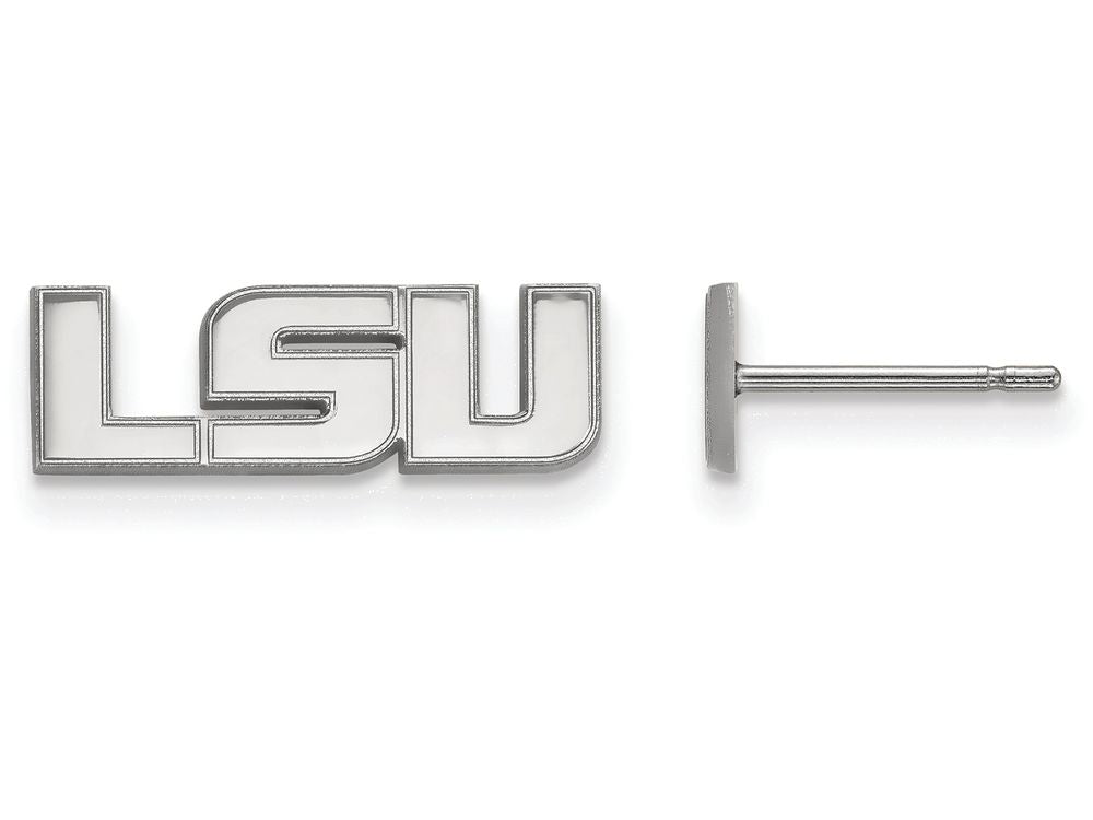 LogoArt Sterling Silver Louisiana State University Xs Post Earrings
