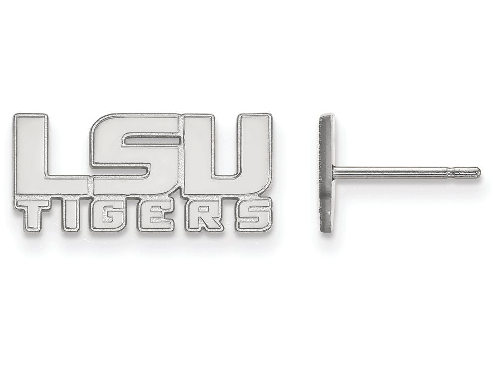 LogoArt Sterling Silver Louisiana State University Xs Post Earrings