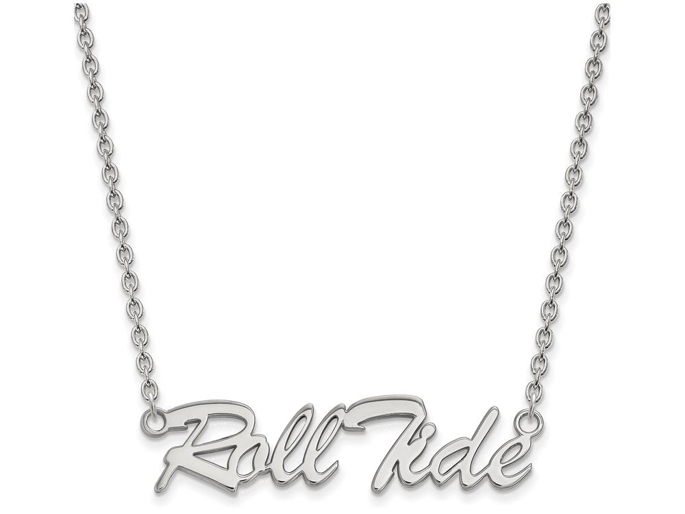 LogoArt Sterling Silver University Of Alabama Medium Pendant Necklace