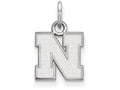 LogoArt Sterling Silver University Of Nebraska Xs Pendant Necklace