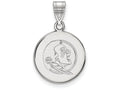 LogoArt Sterling Silver Florida State University Medium Disc Pendant Necklace