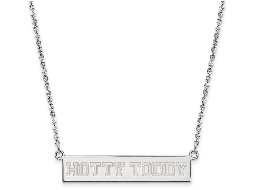 Logoart 925 Sterling Silver University Of Mississippi Small Bar Necklace hottytoddy