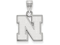 LogoArt Sterling Silver University Of Nebraska Small Pendant Necklace