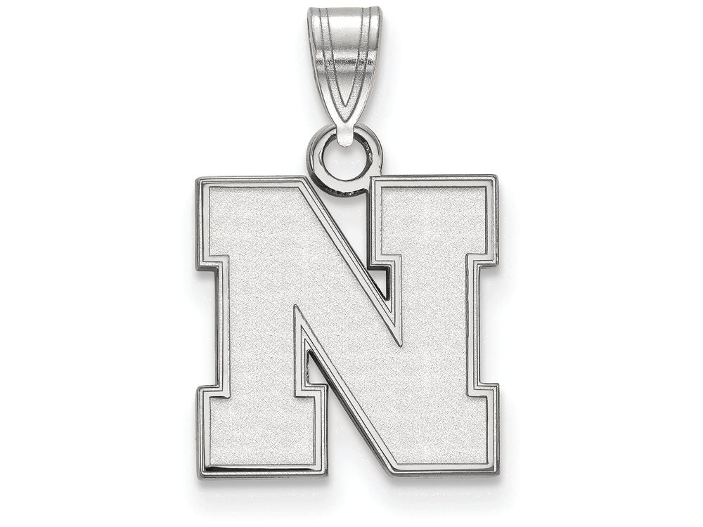 LogoArt Sterling Silver University Of Nebraska Small Pendant Necklace