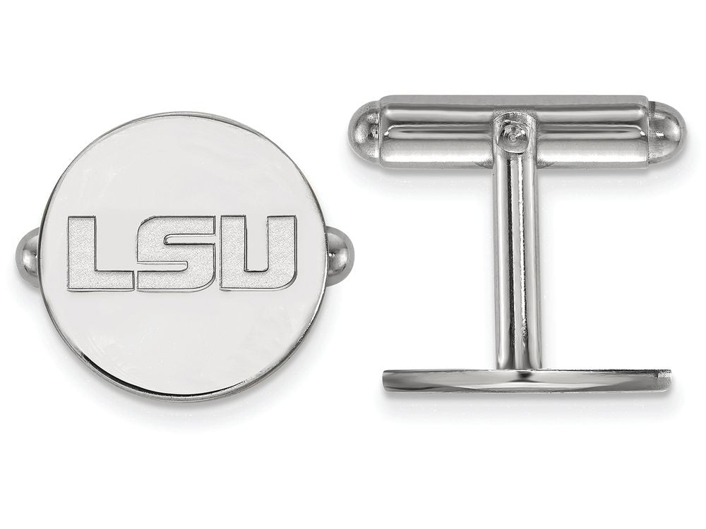 LogoArt Sterling Silver Louisiana State University Cuff Links