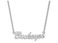 LogoArt Sterling Silver Ohio State University Medium Pendant Necklace
