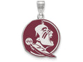 Logoart 925 Sterling Silver Florida State University Large Enamel Pendant