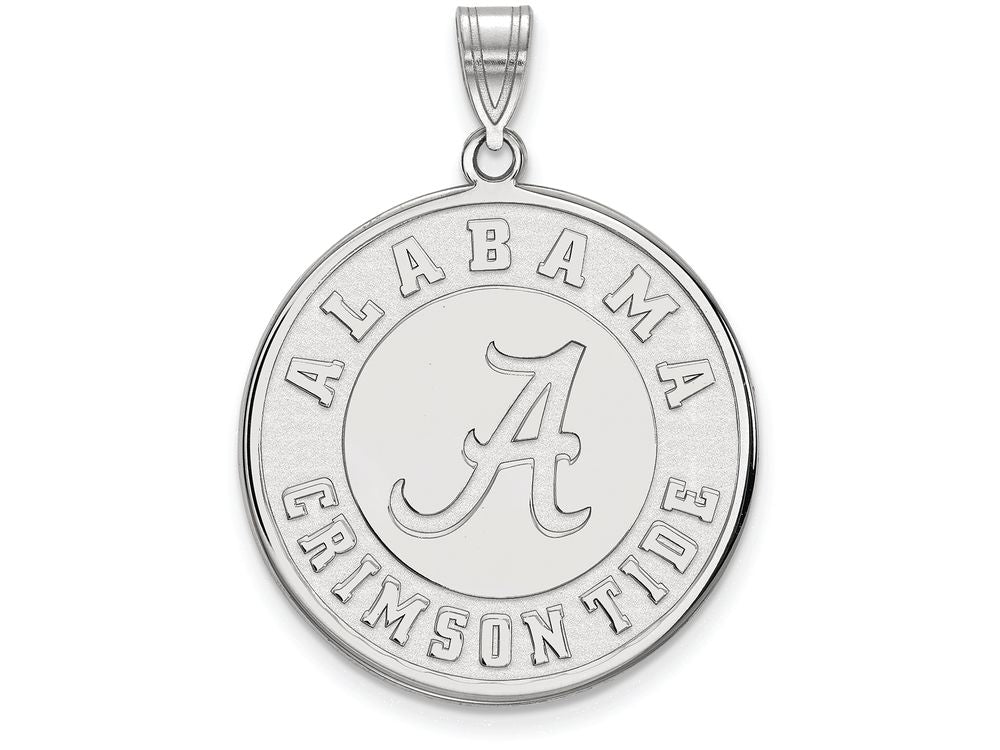 LogoArt Sterling Silver University Of Alabama XL Disc Pendant Necklace