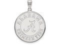 LogoArt Sterling Silver University Of Alabama XL Disc Pendant Necklace