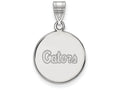 LogoArt Sterling Silver University Of Florida Medium Disc Pendant Necklace