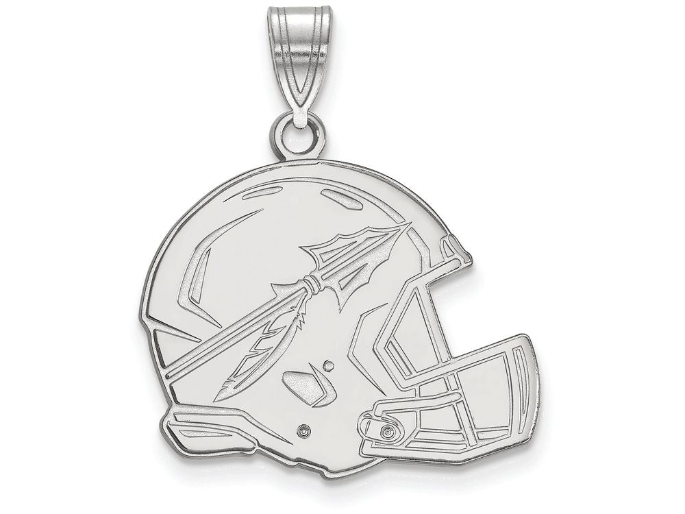 LogoArt Sterling Silver Florida State University Large Pendant Necklace