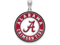 LogoArt Sterling Silver University Of Alabama XL Enamel Pendant Necklace
