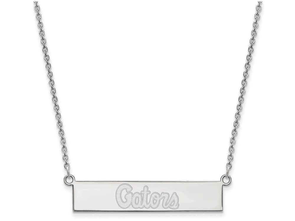 Logoart 925 Sterling Silver University Of Florida Small Bar Necklace